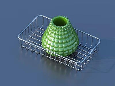 Storage basket daily necessities craft ornaments artwork 3d model