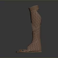 Brown Textured Leg Warmers as Daily Necessities with Open Toe Design and Soft Material