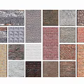 Diverse Brick Wall Textures Collection Showcasing Various Design And Color Patterns 3d model