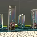 Elegant Event Entrance With Transparent Decorations Flowers Balloons And Beautiful Family Environment