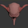 Game and Movie Character 3D Model with Pink Skin Large Ears and Green Eyes