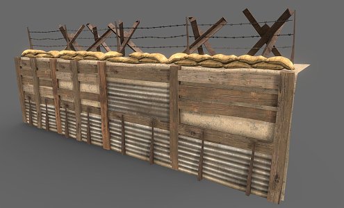 Trench wire 3d model