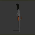 High Quality Tactical Rifle With Orange Magazine Metal Stand Modern Design For Shooting Enthusiasts