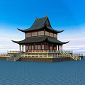 Ancient Chinese Architecture With Multi Tiered Roof Overhanging Eaves And Stone Steps