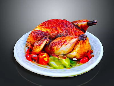 Sorry, the picture mainly shows roasted chicken and vegetables, without any furniture elements. It's impossible to generate a furniture-themed title based on the picture content. Please provide a picture related to furniture. 3d model