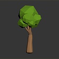 Cartoon Tree Trees 3d model