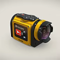 Kodak Yellow Digital Camera With Compact Design Display Screen And Lens 3d model