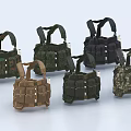 Military Style Tactical Vests In Various Colors And Multiple Designs For Outdoor Activities