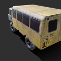 Vintage Green And Yellow Truck With Large Tires And Rustic Exterior Design