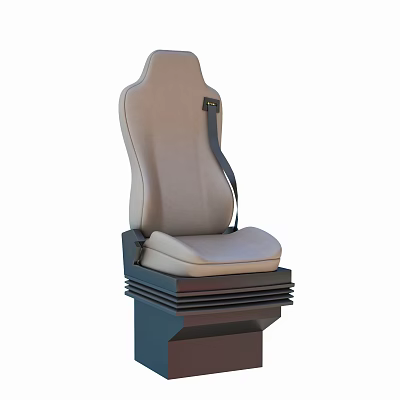 Vehicle and ship shock absorption driving chair 3d model