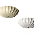 Modern Cream And White Pleated Ceiling Lights For Interior Decoration 3d model