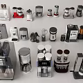 Various Types Of Modern Kitchen Appliances Displaying Coffee Makers Blenders And Electric Tools