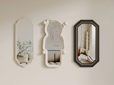 Stylish Mirrors As Modern Wall Decor With Unique Designs 3d model