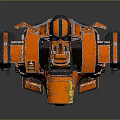 Orange Black Robot Design With Mechanical Joints And Chest Display Panel