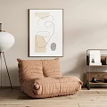 Lazy Sofa Activity Side Floor Lamp Decorative Painting 3d model