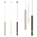 Modern Cylindrical Pendant Lights With Multi Color Options And Sleek Design 3d model