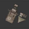 Industrial Construction Crane Structure With Metal Boom Arm And Base Platform