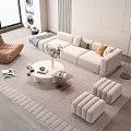 Modern Sofa Coffee Table Combination Sofa Coffee Table 3d model