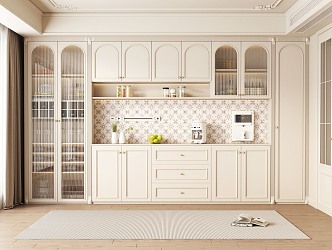 French Wine Cabinet 3d model