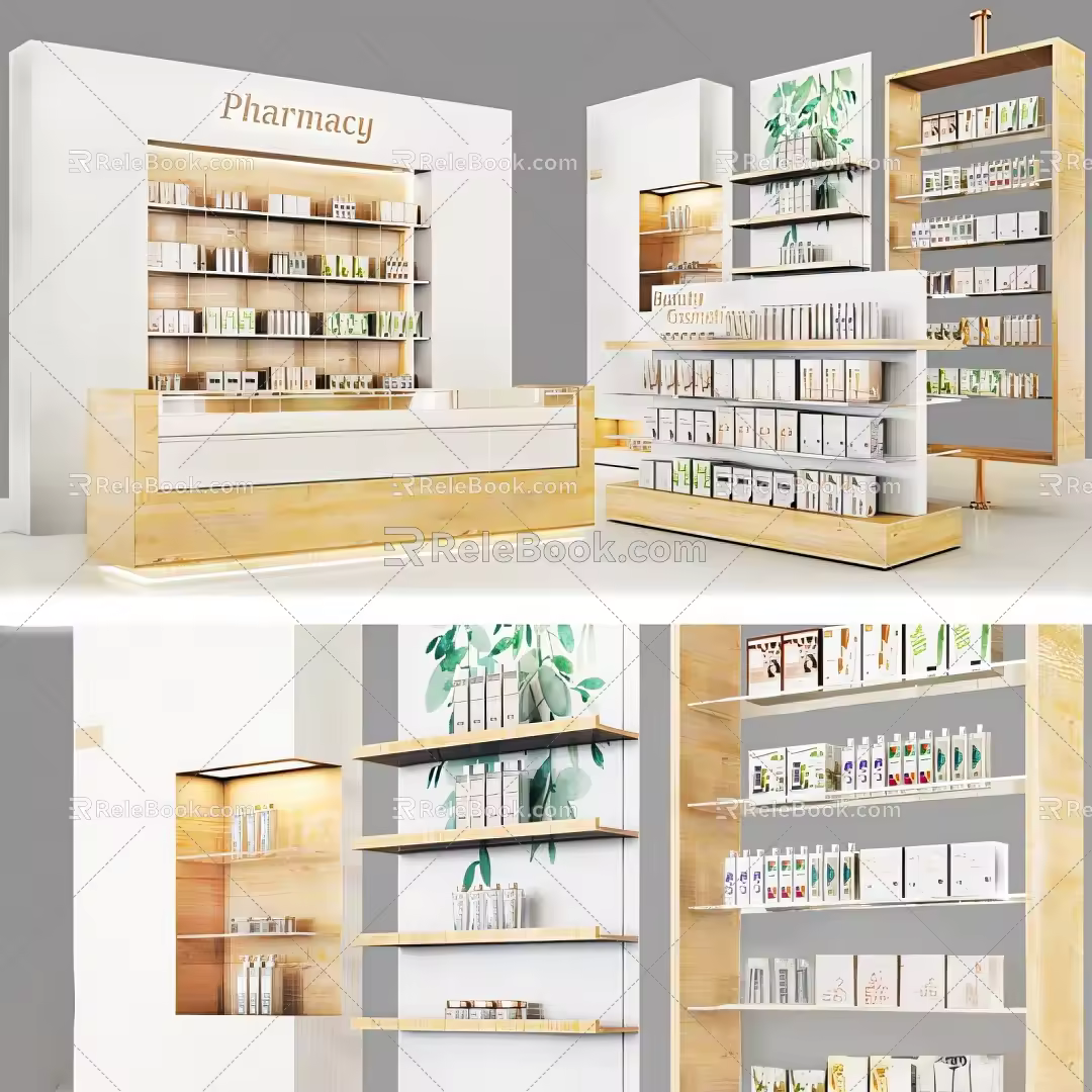 Container Cosmetic Display Cabinet 3d model