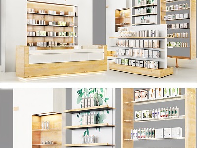 Container Cosmetic Display Cabinet model