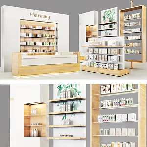 Container Cosmetic Display Cabinet 3d model