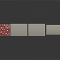 Stacked Red And White Containers With Colorful Small Cargo In Logistics Storage Scene