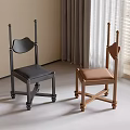 Black And Brown Leisure Chairs With Solid Wood Frame Upholstered Seats For Indoor Living Room
