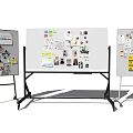 Modern Whiteboard Office Whiteboard Notes 3d model