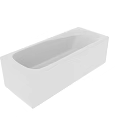 Modern White Bathtub Design With Sleek Lines And Smooth Surface Finish 3d model
