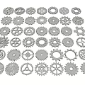 Assorted Hardware Tools Gears With Various Mechanical And Industrial Designs 3d model