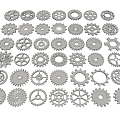 Gear Industrial Gear Watch Gear Staggered Shaft Gear Helical Gear Internal Gear Straight Bevel Gear 3d model