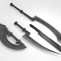 Medieval Metal Weapons Collection Featuring Swords Daggers Scimitars With Intricate Craftsmanship