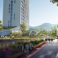 Science City University Courtyard Perspective 3d model