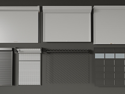 Roller shutter door Roller gate Garage door 3d model