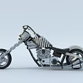 Unique Custom Motorcycle Design With Skull Handlebar Chain Accents And Chrome Details
