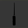 Black Walkie Talkie With Long Antenna Blue Screen And Colored Buttons