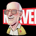 Smiling Marvel Cartoon Character With Glasses Yellow Jacket And Red Badge