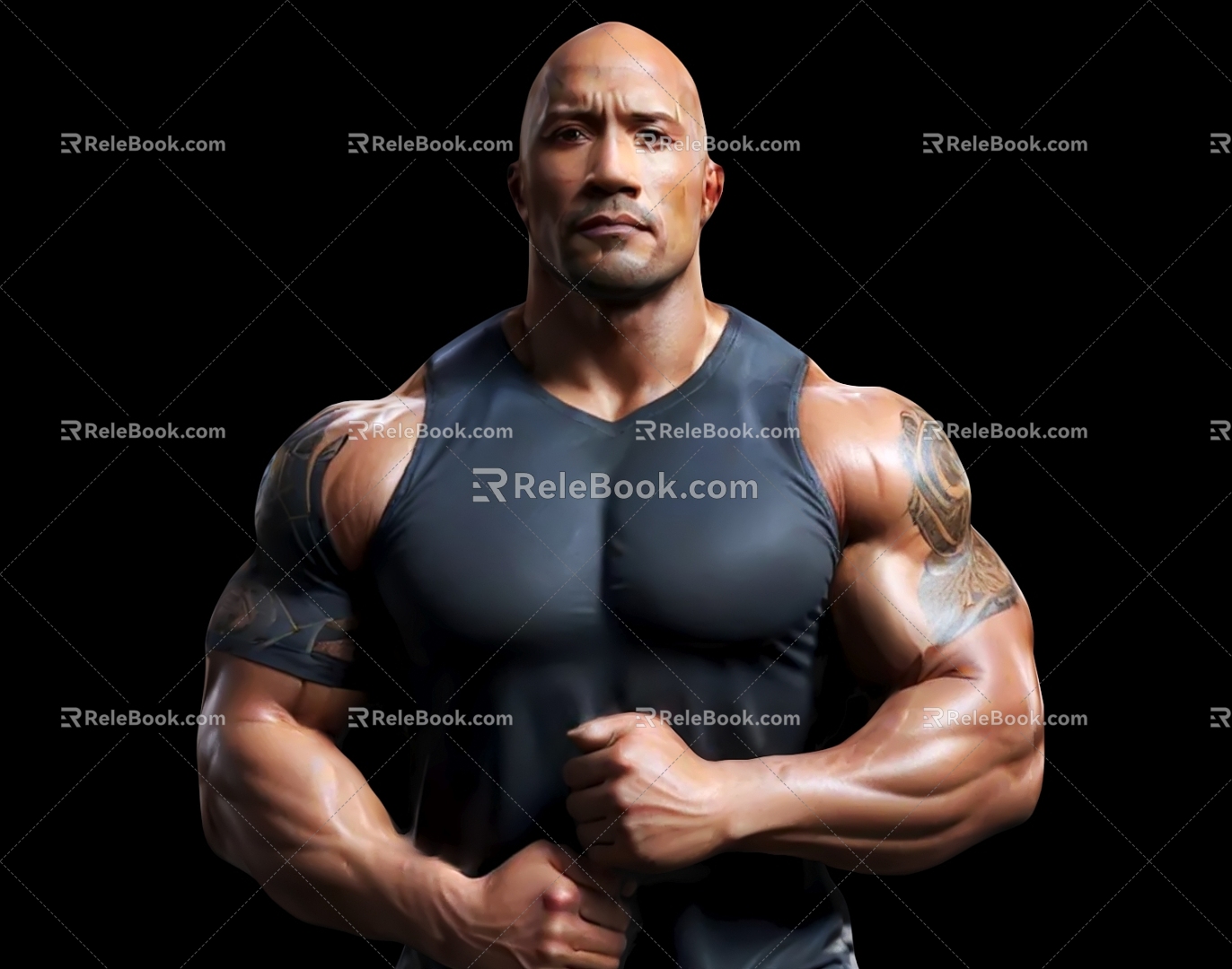 Johnson Stones Johnson Muscle Men Fitness Men Fast and Furious WWE Hollywood Star Oscar 3d model