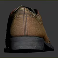 Men's Brown Leather Brogue Shoes with Lace Up Design and Perforated Details