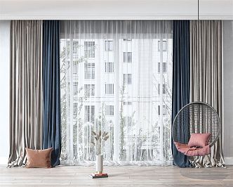 Modern Curtains 3d model