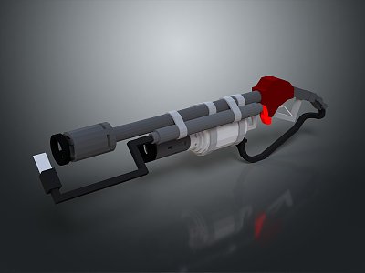 Flame Thrower Flame Gun Homemade Weapon Flamethrower Flame Gun Modern Weapon Hot Weapon Hot Weapon 3d model