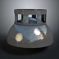 Metallic Dome Shaped Industrial Equipment With Upper Square Openings Structure
