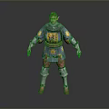 Man In Medieval Armor With Blue Tunic Yellow Sun Patterns Red Pants And Guards