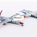 Two Gray and Red Passenger Planes With Clear Cockpits 97FF 9145 on White Background
