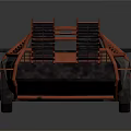 Rusty Metal Cyberpunk Car With Wrecked Frame And 3D Model Design