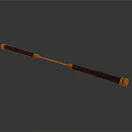Sturdy Nunchucks With Black Handles Gold Accents And Chain For Household Use