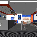 Nishi Pizza Restaurant Interior With Orange Blue Decor Counter Tables And Checkered Floor