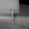 Glass Cup Coffee Cup Starbucks 3d model