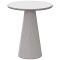 Modern Coffee Table Design With Chrome Conical Base And Round Top 3d model